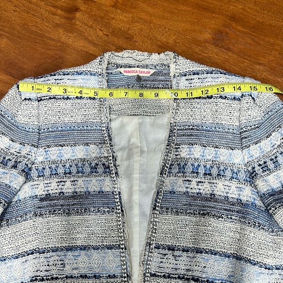 Rebecca Taylor Tweed Peplum Blazer Jacket - Picture 12 of 17